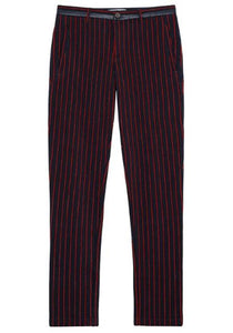 Black and Red Pinstripe Gangster Dress Pants - 1920s Mobster Slacks