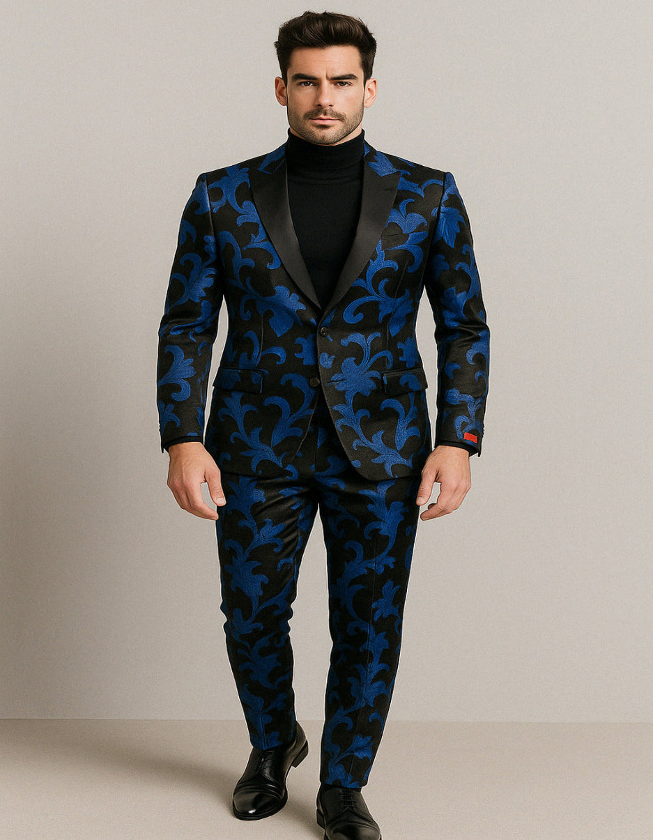 Modern French Blue Tuxedo main image 1