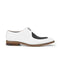 Black and White Genuine Skin Italian Mario Blucher Dress Shoes