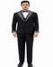 Black and White Prom Tuxedo - Perfect Wedding Suit Vested rhinestone sequin Lapelled