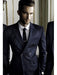 Black or Navy Blue Double Breasted Suits Slim Suit