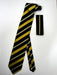 Neck Tie Set Black Gold patterned Stripes - Men's Neck Ties - Mens Dress Tie - Trendy Mens Ties