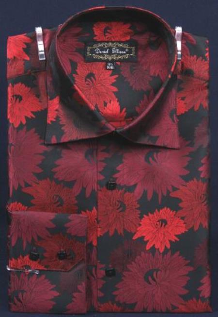 Men'S Black / Red Fancy Polyester Dress Fashion Shirt With Button Cuff Men'S Dress Shirt Night Club Outfit Guys Wear For Men Clothing Fashion Black/ Men'S Black / Red Fancy Polyester Dress Fashion Shirt With Button Cuff Men'S Dress Shirt Night Club Outfit Guys Wear For Men Clothing Fashion Black/