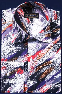 Fancy Polyester Dress Fashion Shirt With Button Cuff Black / Red Men'S Dress Shirt Night Club Outfit Guys Wear For Men Clothing Fashion