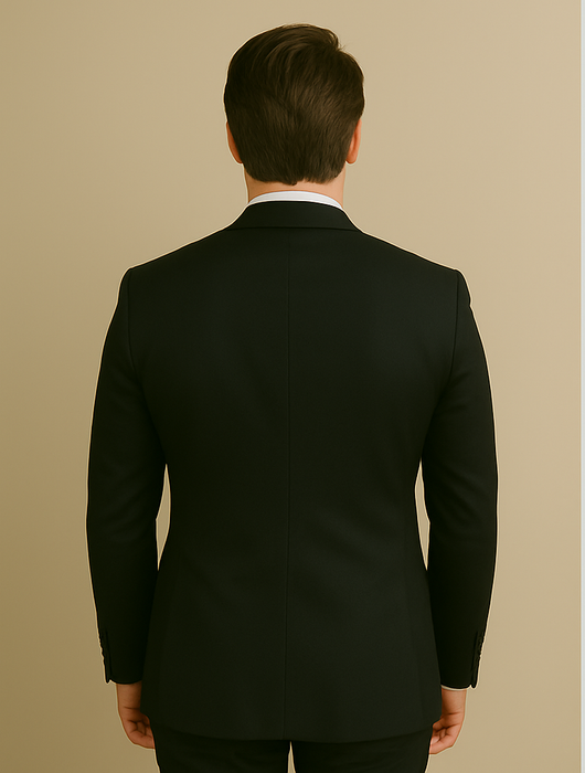 Wool Suit - Italian Made Business Suit by Statement Men's 2 Piece 100% Wool Modern Fit Suit - Subtle Windowpane
