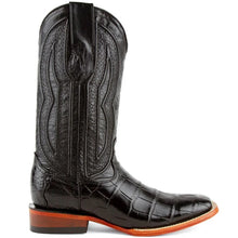 Ferinni Boot Men's Dress Cowboy Boot Ferrini Men's Stallion Alligator Belly Boots Square Toe Black in Black