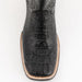 Ferinni Boot - Mens Dress Cowboy Boot  - Ferrini Men's Dakota Hornback Caiman Western Boots - Square Toe Handcrafted Black  in Black