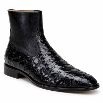 Belvedere London Black Genuine Crocodile Dress Shoe