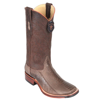 Los Altos Boots - Mens Dress Cowboy Boot - Low Priced Ostrich Leg Square Toe Cowboy Boots - in Black Cherry - Image 2