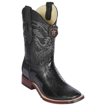 Los Altos Boots - Mens Dress Cowboy Boot - Low Priced Ostrich Leg Square Toe Cowboy Boots - in Black Cherry - Image 4