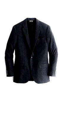Black Mens Winter Blazer - Cashmere and Winter Fabric Dress Jacket