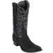 Los Altos Boots - Mens Dress Cowboy Boot - Low Priced Black Python Boots- in Black