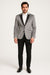 Men's Grey Velvet Tuxedo Jacket with Black Satin Lapel Suit – Mens Blazer + Black Pants