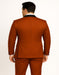 Men's Burnt Orange Tuxedo Suit – 3-Piece Slim Fit with Black Satin Shawl Lapel