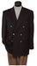 Black Six Button Double Breasted Suits Blazer Jacket Coat