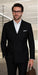 Wool Suit - Italian Made Business Suit by Statement Men's 100% Wool 2 Piece Double Breasted Suit - Subtle Windowpane