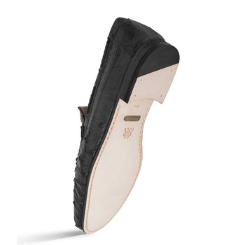 Genuine Ostrich Black Moccasin Slip-on Loafers For Men By Mezlan Made In Spain Brand - Image 5