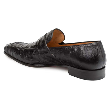 Lisbon Black Genuine Ostrich Men’s Classic Slip On By Mezlan Made in Spain Brand - Image 2