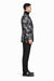 Black And Silver Blazer - Paisley Black And White Tuxedo With Matching Bowtie