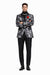 Black And Silver Blazer - Paisley Black And White Tuxedo With Matching Bowtie