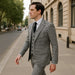 Black And White Checkered Suit - Gray Checkered Texture Houndstooth Suit Black and White - Black And White Checkered Suit