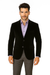 Black Big And Tall Blazers Clearance Cheap Priced Velvet Blazer / Sport Coat