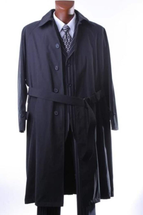 Dark color black Overcoat Ankle length All Year Round - Dress Coat Priced Available In Big & Tall Sizes