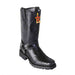 Los Altos Black Python Biker Boot for Men