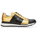 Belvedere Blake - Black & Gold Genuine Ostrich Luxury Shoe