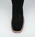 Los Altos Men's Nobuck Black Wide Square Leather Toe Boot
