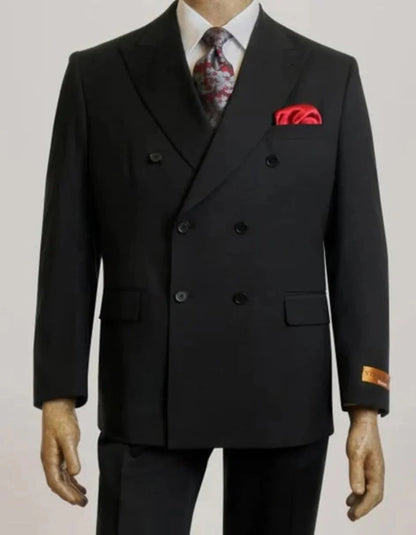 Steve Harvey Suits Clothing line - Steve Harvey Suits Mens Peak Lapel Modern Fit - No Pleated Pants Designer Brand Black Peak Lapel 3 Piece Vested Suit