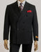 Steve Harvey Suits Clothing line - Steve Harvey Suits Mens Peak Lapel Modern Fit - No Pleated Pants Designer Brand Black Peak Lapel 3 Piece Vested Suit