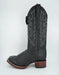 Los Altos Men's Grisly Leather Black Wide Square Toe Boot