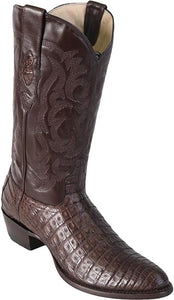 Original Black Caiman (Gator) Belly Skin Round Toe Boot