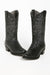 Black Caiman Tail Snip Toe Cowboy Boot