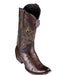 Los Altos Boots Men's Ostrich Black Cherry Cowboy Boots - H79 Dubai Toe -   Botas De Avestruz
