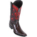 Los Altos Boots - Mens Dress Cowboy Boot - Low Priced Black Cherry Ostrich Boots European Square Toe -  in Black Cherry