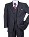 Three Button Suit - Classic Fit Pleated Pants - Mens 3 Button Vested Denim Jeans Black Suit
