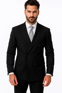 Black Double Breasted Suit