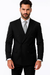 Brand New Solid Black Double Breasted Suit 100% Wool Fabric Super 150s Wide Suit Side Vent (pleated or Flat Front Pants)