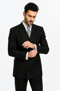 Black Double Breasted Suit