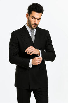 Black Double Breasted Suit