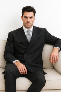 Black Double Breasted Suit