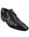 Mens Los Altos Black Genuine Caiman Belly Lace-Up Handmade in North America
