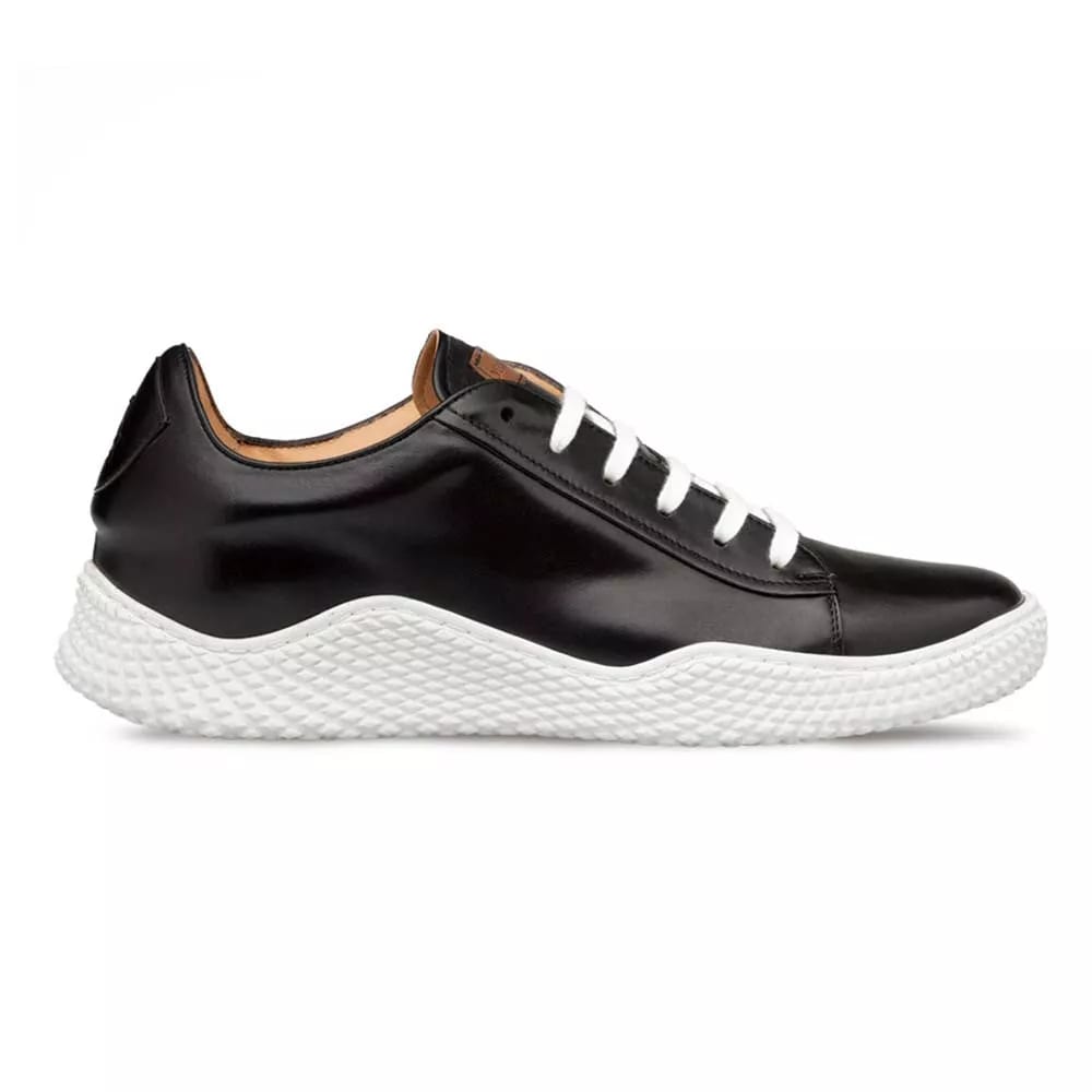 Mens Exotic Sneakers - Alligator Sneakers By Brand in Color Black/White - Image 5