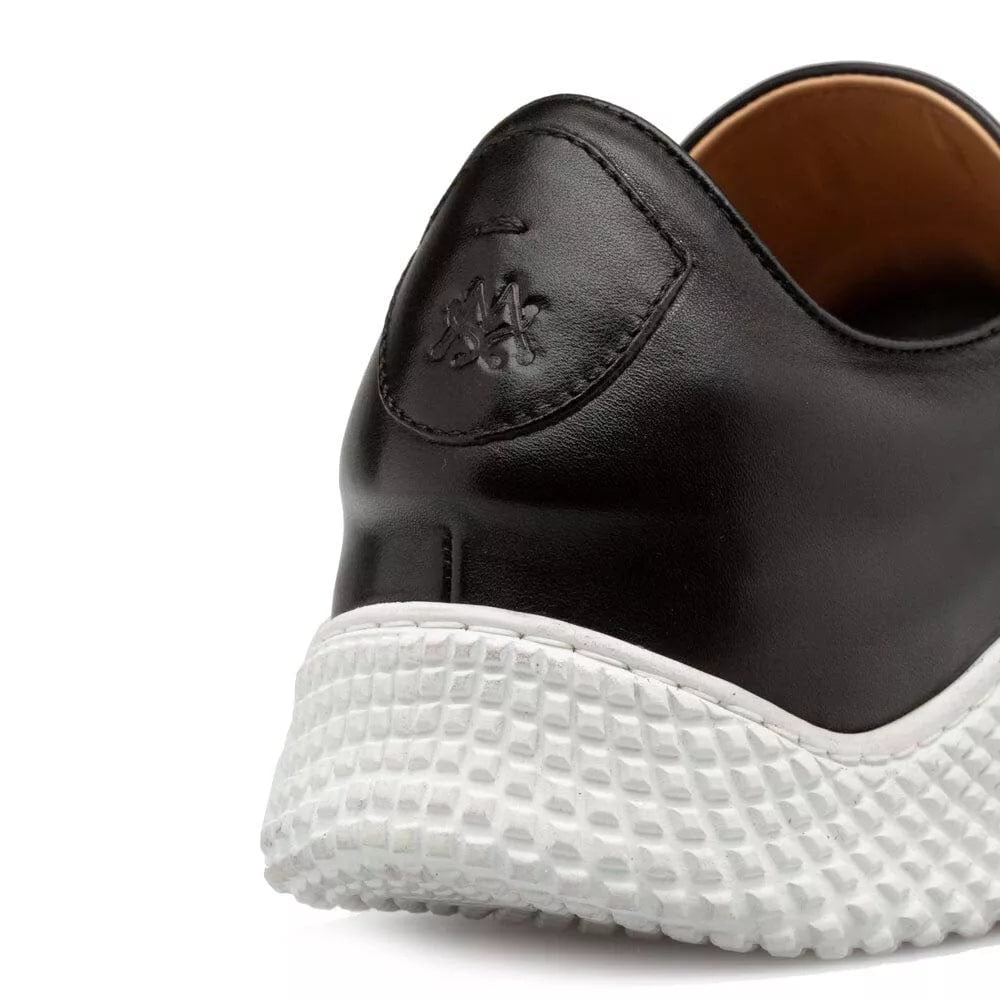 Mens Exotic Sneakers - Alligator Sneakers By Brand in Color Black/White - Image 4