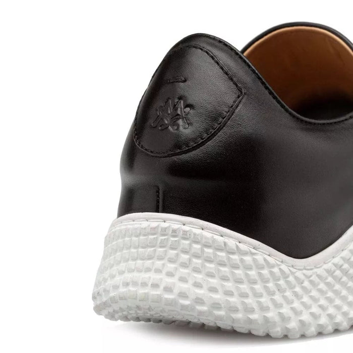 Mens Exotic Sneakers - Alligator Sneakers By Brand in Color Black/White - Image 4