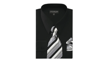 Affordable Clearance Cheap Mens Dress Shirt Sale Online Trendy - PREMIUM TIE - Black Men's Dress Shirt