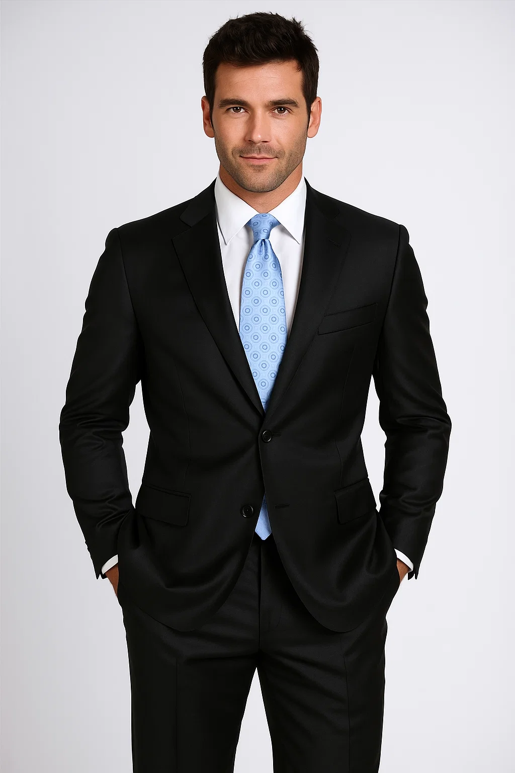 Black Modern Fit Suits