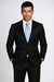Black Modern Fit Suits Super 150'S Suit - 100% Percent Wool Fabric Suit - Worsted Wool Business Suit